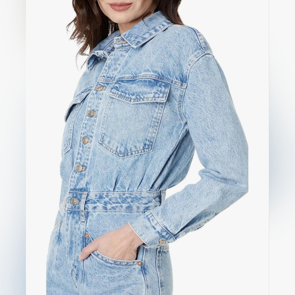 Free People Touch the Sky Denim Jumpsuit - Picture 5 of 15